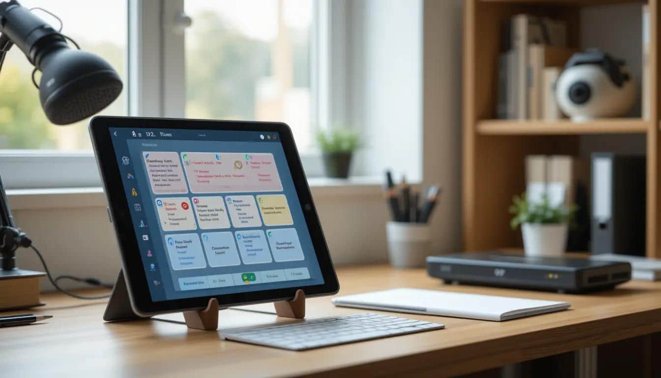Szene aus dem Präsenzunterricht eines Blended Learning Deutschkurses mit Studierenden und Lehrer